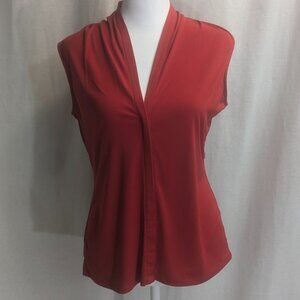 JM Studio by John Meyer Red Sleeveless Top Size Small